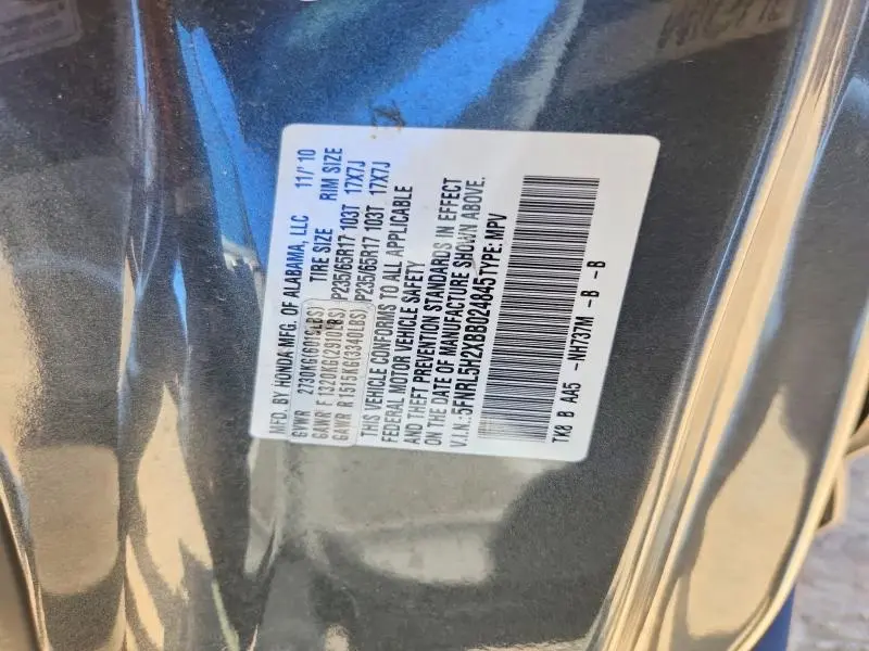 2011 HONDA ODYSSEY LX  