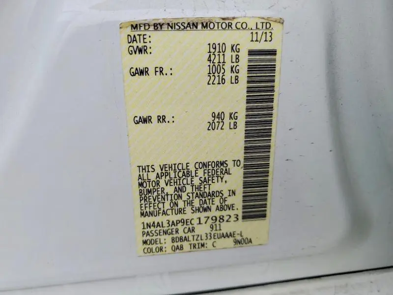 2014 NISSAN ALTIMA 2.5  