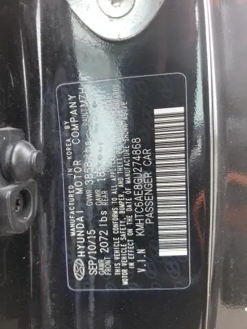 2016 HYUNDAI VELOSTER TURBO  