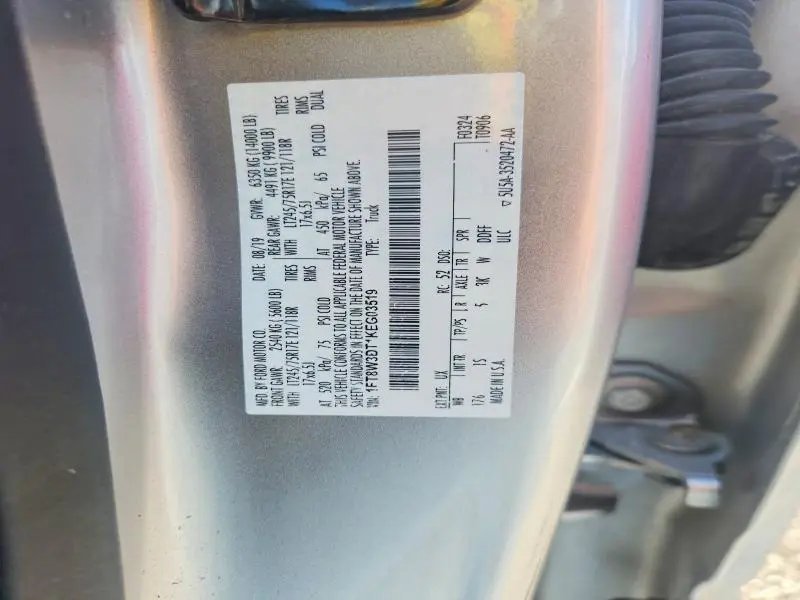 2019 FORD F350 SUPER DUTY  