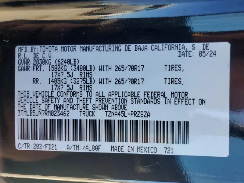 2024 TOYOTA TACOMA   