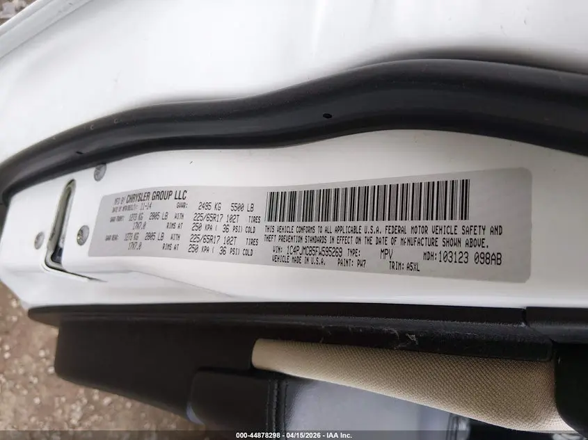 2015 JEEP CHEROKEE LATITUDE