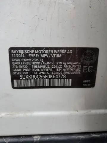 2015 BMW X5 XDRIVE35I  