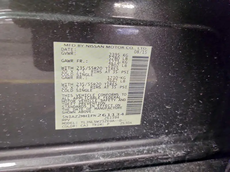 2015 NISSAN MURANO S  