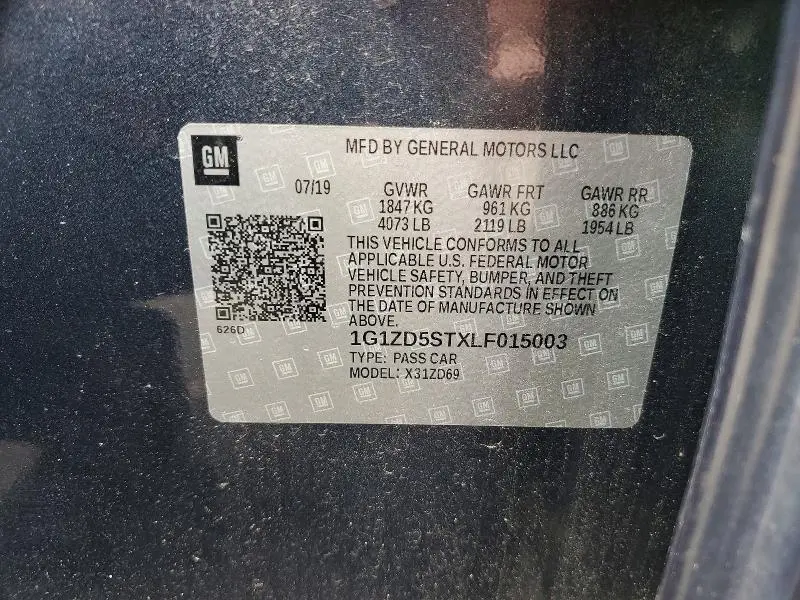 2020 CHEVROLET MALIBU LT  