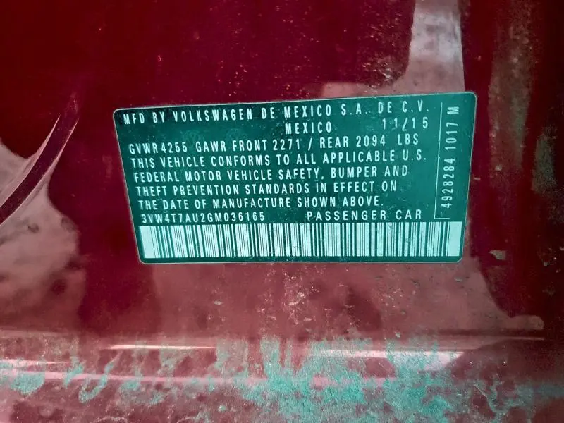 2016 VOLKSWAGEN GTI S/SE  