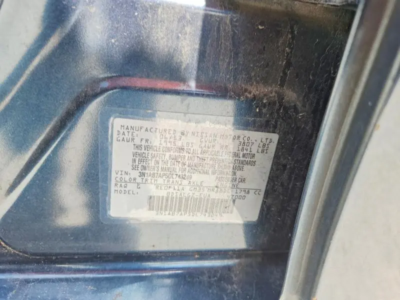 2013 NISSAN SENTRA S  