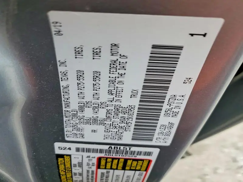 2019 TOYOTA TUNDRA PLATINUM  