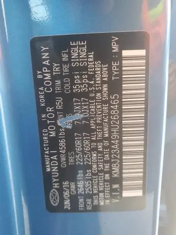 2017 HYUNDAI TUCSON SE  