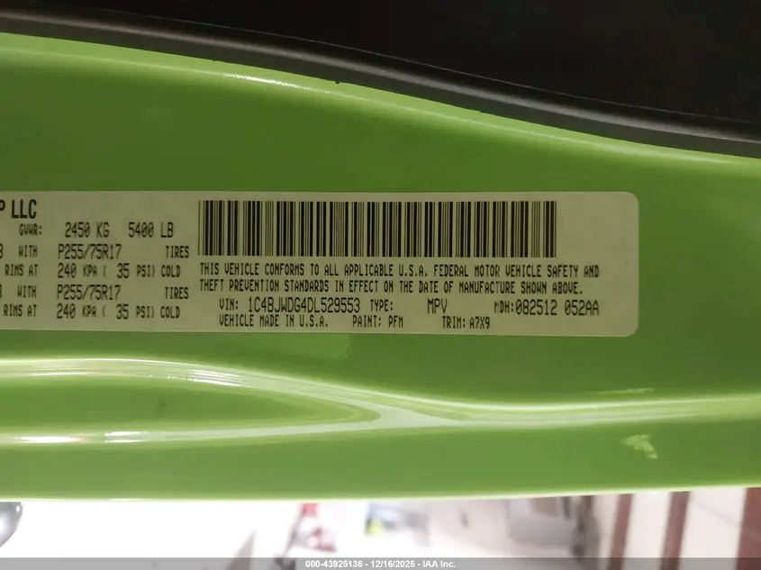 2013 JEEP WRANGLER UNLIMITED SPORT