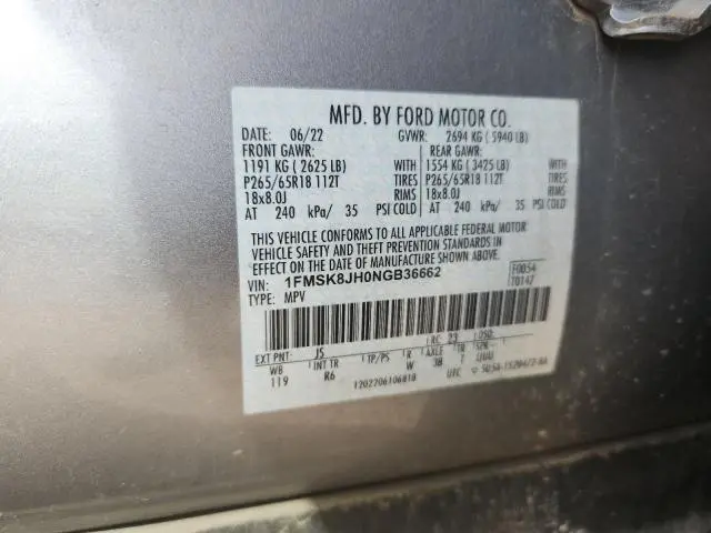 2022 FORD EXPLORER TIMBERLINE  