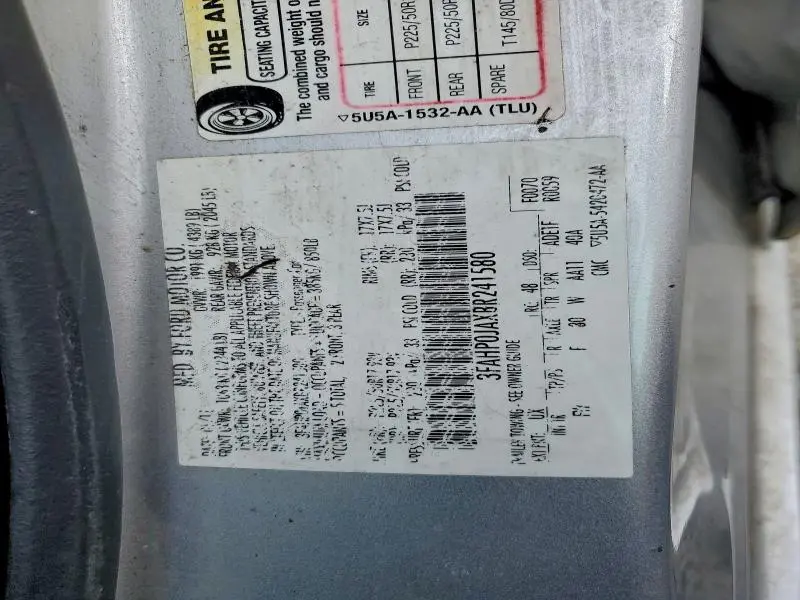 2011 FORD FUSION SEL  