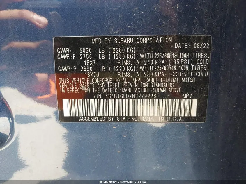 2022 SUBARU OUTBACK ONYX EDITION XT