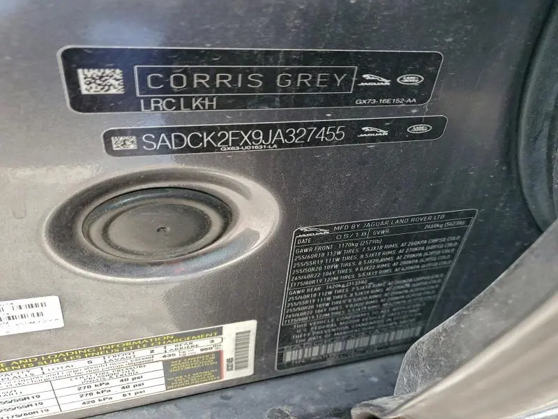 2018 JAGUAR F-PACE PRESTIGE  