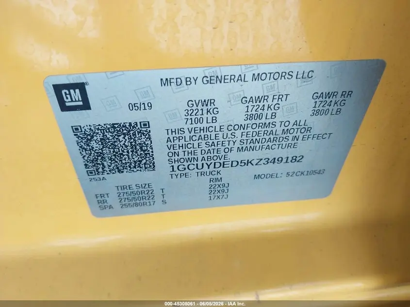 2019 CHEVROLET SILVERADO 1500 LT