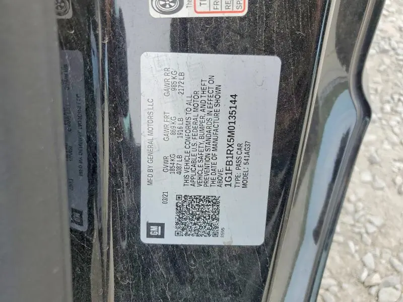 2021 CHEVROLET CAMARO LS  