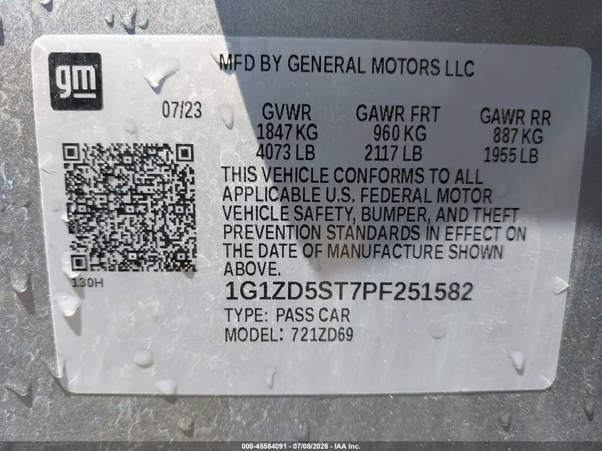 2023 CHEVROLET MALIBU FWD 1LT