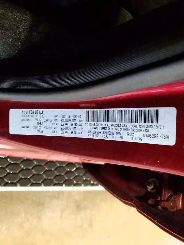 2019 RAM 1500 BIG HORN  