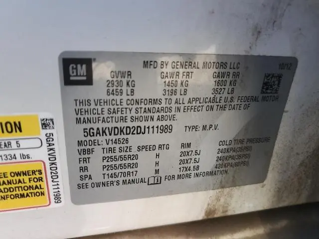 2013 BUICK ENCLAVE