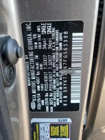 2015 KIA SORENTO LX  