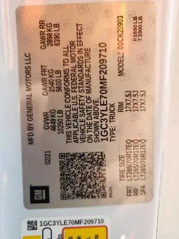 2021 CHEVROLET SILVERADO K2500 HEAVY DUTY  