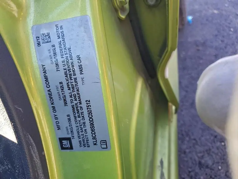 2013 CHEVROLET SPARK 1LT  