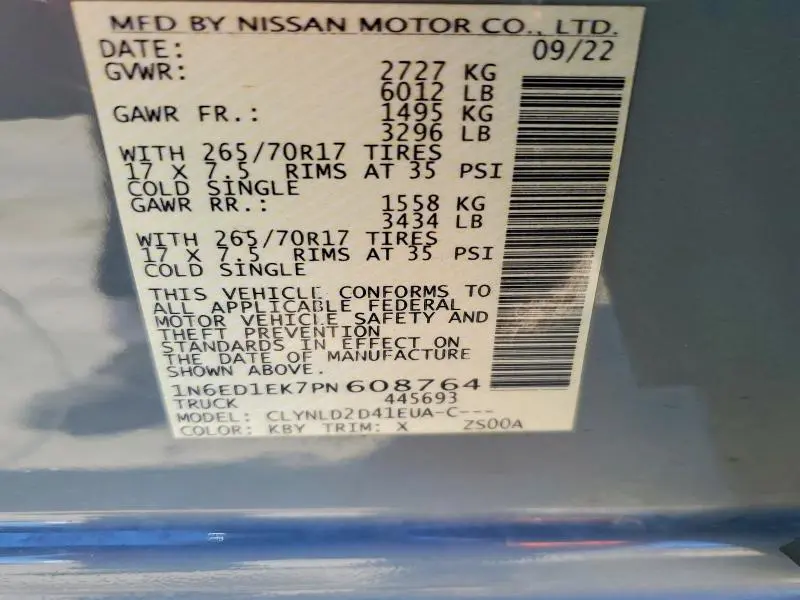 2023 NISSAN FRONTIER S  