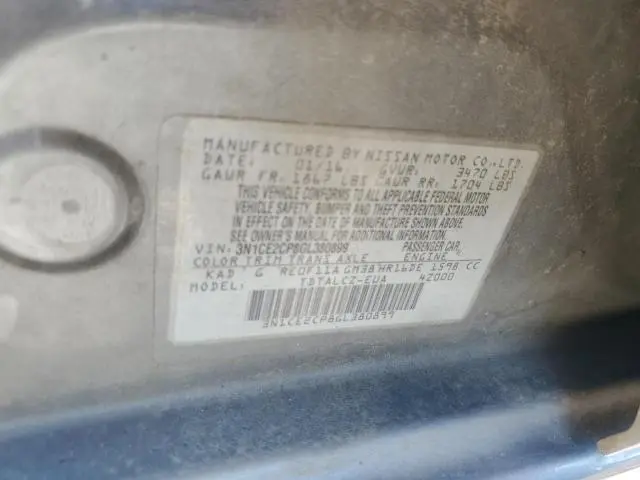 2016 NISSAN VERSA NOTE S  