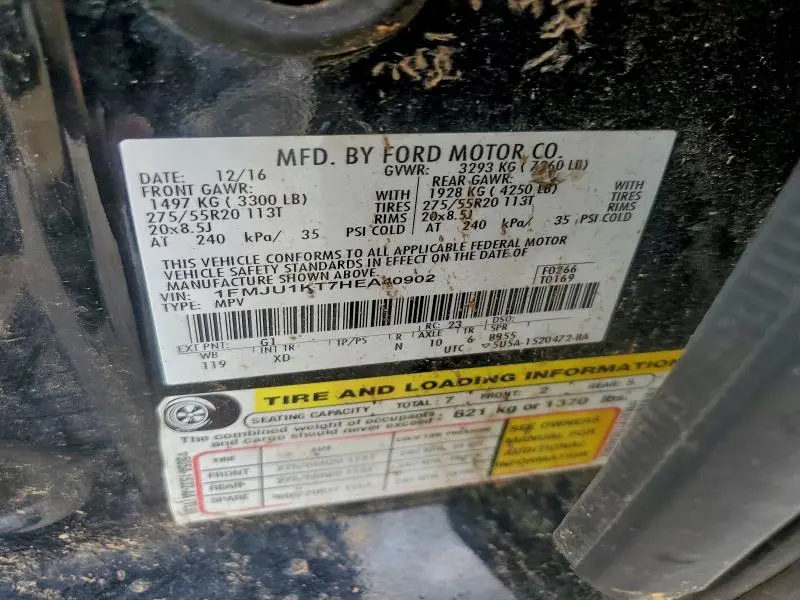 2017 FORD EXPEDITION LIMITED  