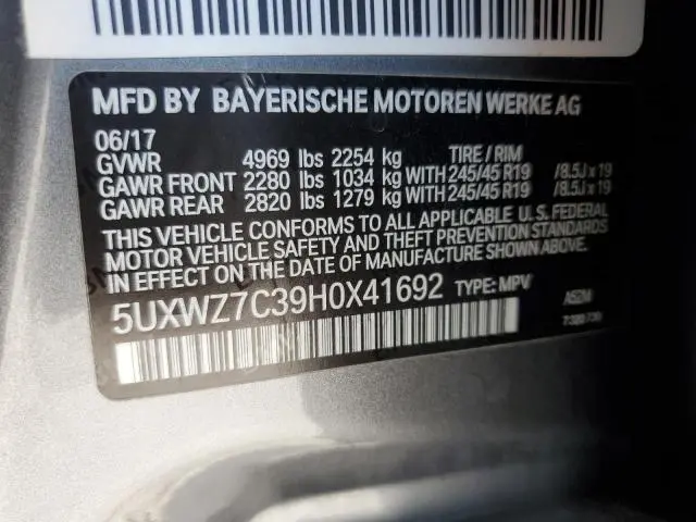 2017 BMW X3 SDRIVE28I  