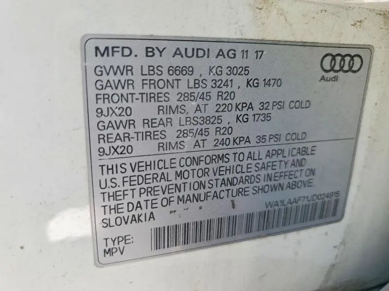 2018 AUDI Q7 PREMIUM PLUS  