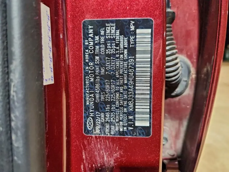 2017 HYUNDAI TUCSON LIMITED  