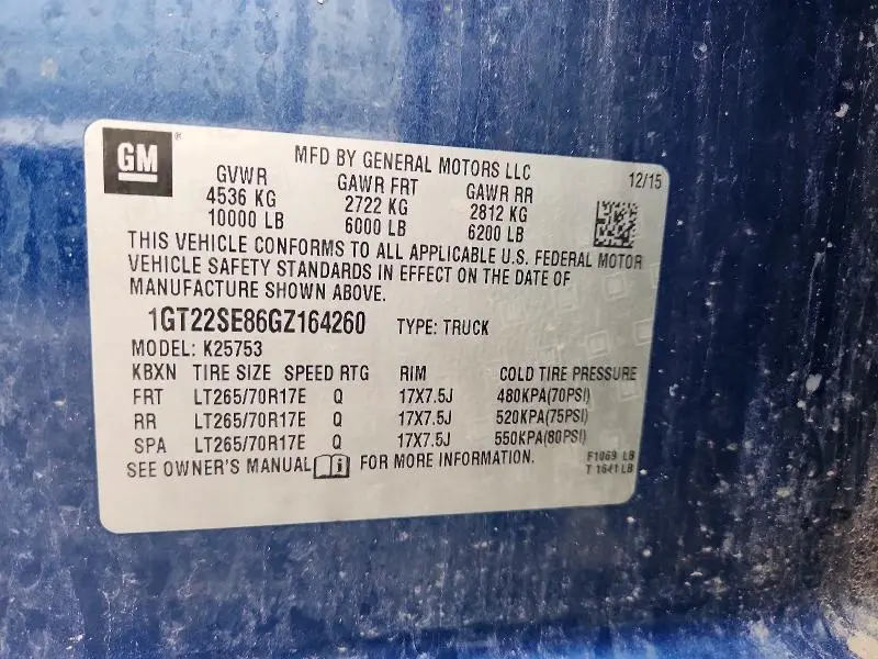 2016 GMC SIERRA K2500 SLE  