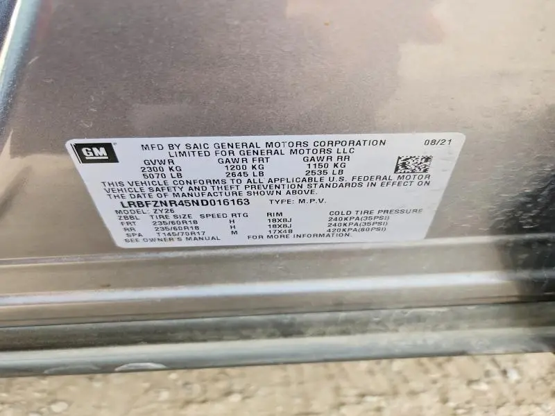 2022 BUICK ENVISION ESSENCE  