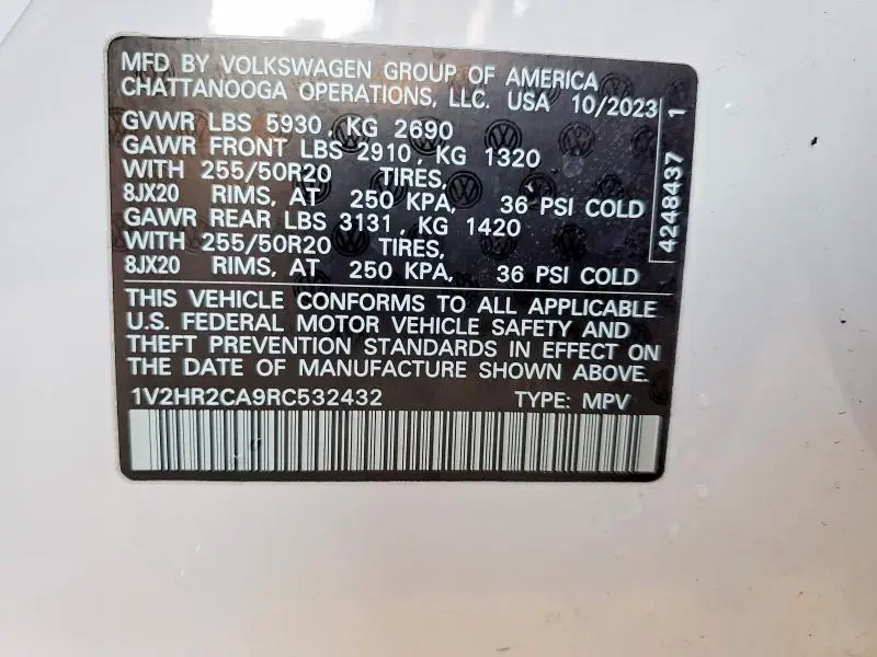 2024 VOLKSWAGEN ATLAS SE  