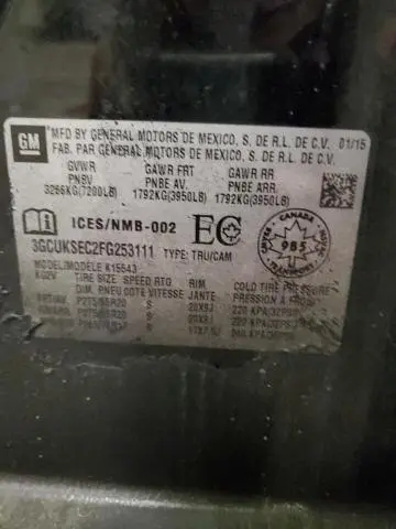 2015 CHEVROLET SILVERADO K1500 LTZ  