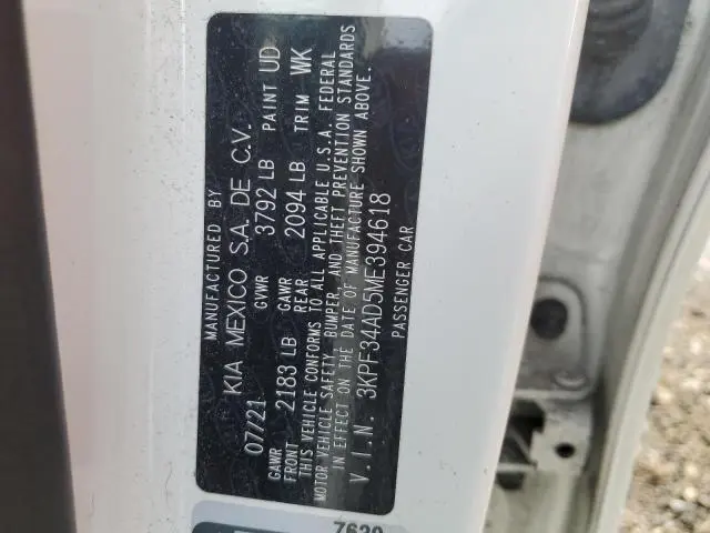 2021 KIA FORTE GT LINE  