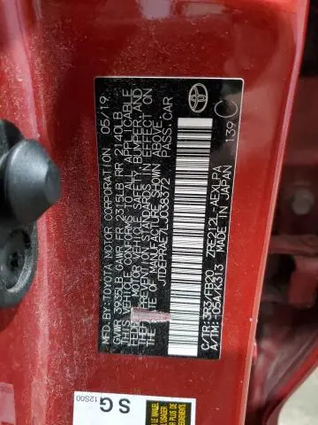 2020 TOYOTA COROLLA LE  