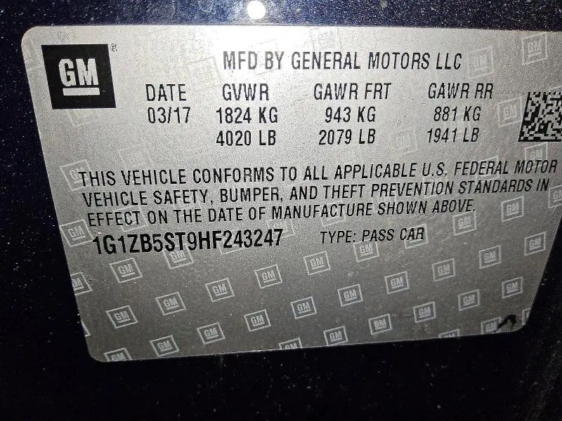 2017 CHEVROLET MALIBU LS  