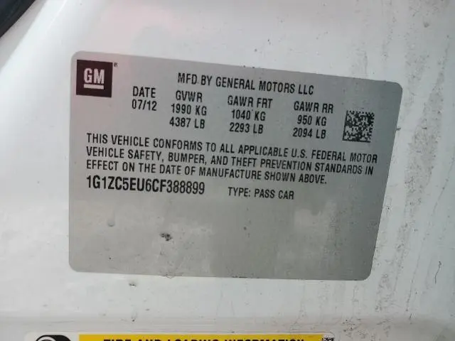 2012 CHEVROLET MALIBU 1LT  