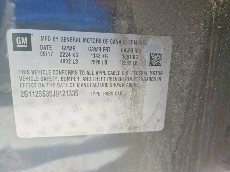 2018 CHEVROLET IMPALA PREMIER  