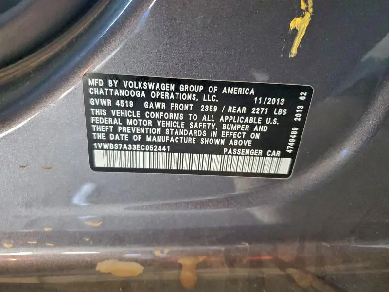 2014 VOLKSWAGEN PASSAT SE  