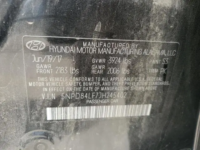 2018 HYUNDAI ELANTRA SEL  