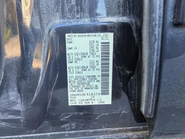 2011 NISSAN FRONTIER S  