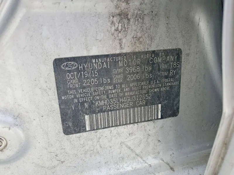 2016 HYUNDAI ELANTRA GT BASE  