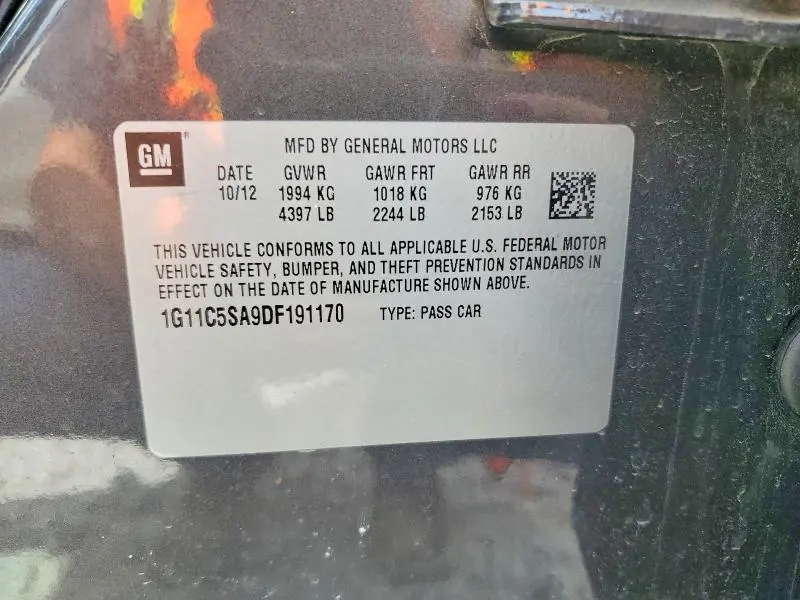 2013 CHEVROLET MALIBU 1LT  
