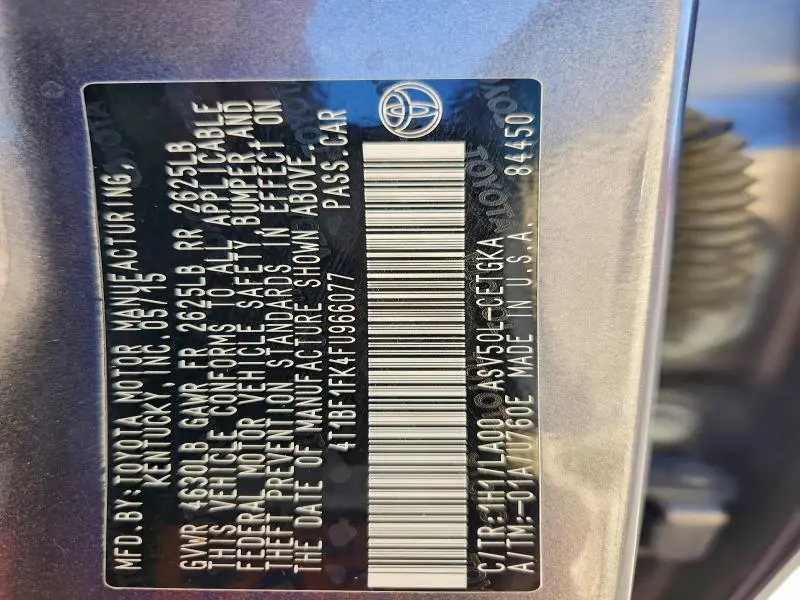 2015 TOYOTA CAMRY LE  