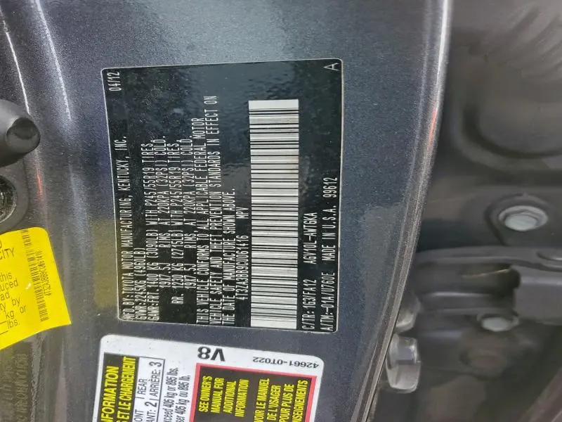 2012 TOYOTA VENZA LE  