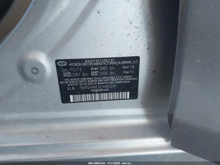 2014 HYUNDAI ELANTRA SE