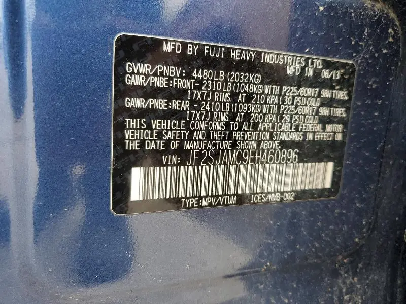 2014 SUBARU FORESTER 2.5I TOURING  